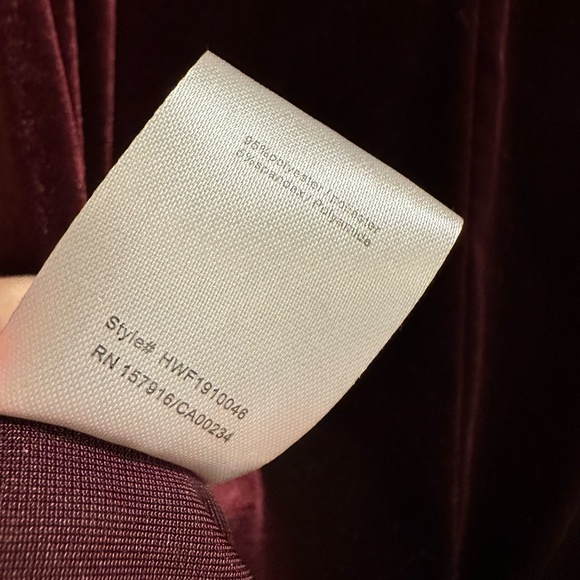 H by Halston velvet high cowl neck sleeveless top in burgundy - Picture 5 of 6